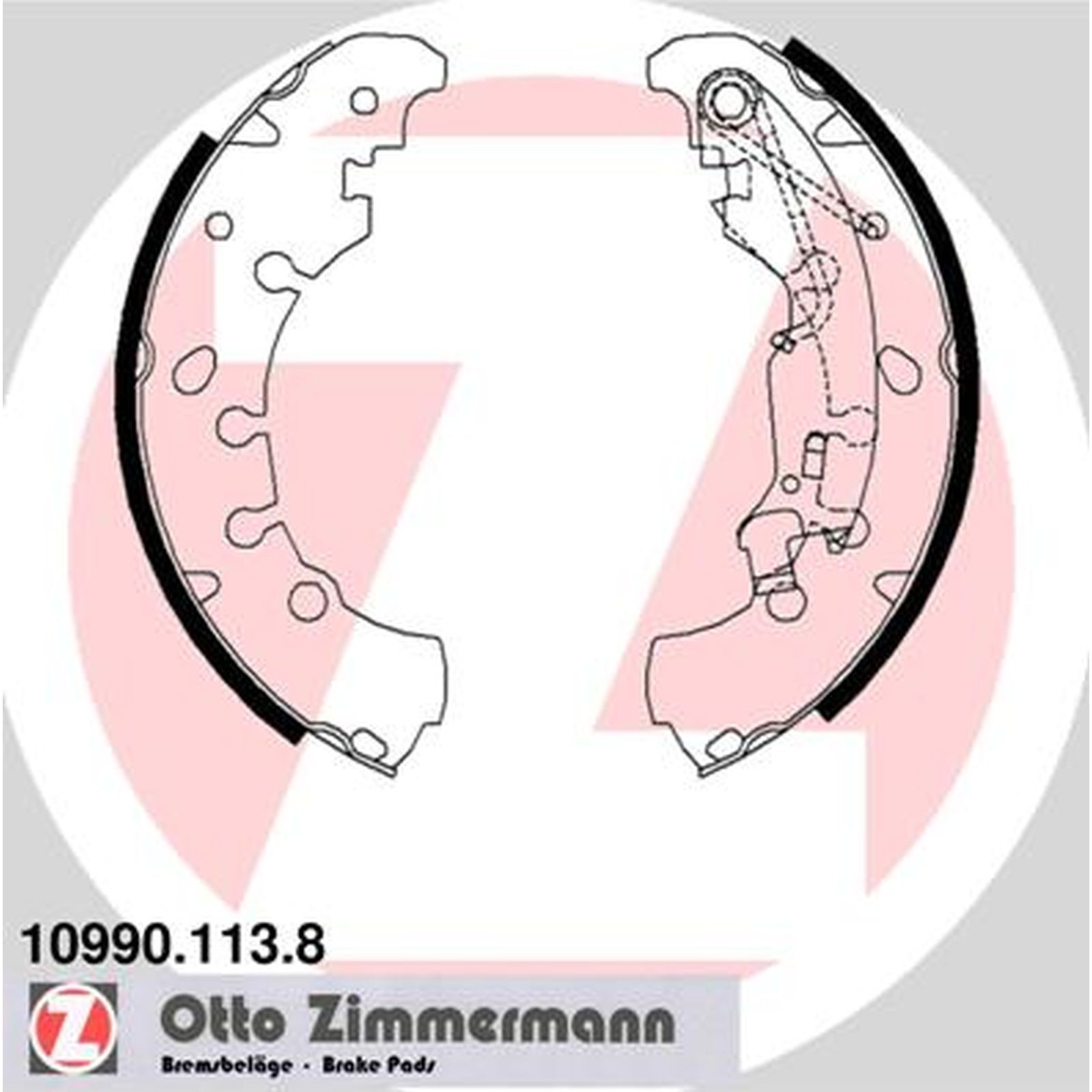 ORIGINAL® Zimmermann Bremsbackensatz Hinten für Opel CORSA D ADAM CORSA D