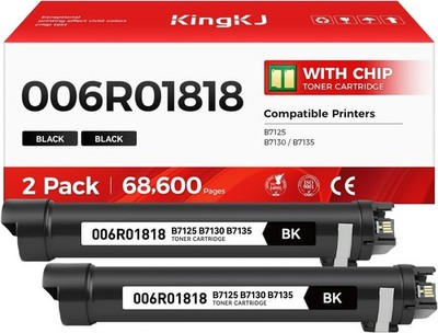 Versalink B7125 B7130 B7135 Black High Capacity Toner Cartridge 2-Pack for Xe...
