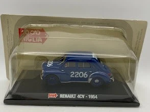 Renault 4CV 1954 1000 Miglia 1:43 Hachette rally diecast model car - Image 2 of 2