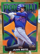 Juan Soto 2026 Topps Celebration Perennial All-Stars  Green /99 SP  NY METS🔥🐸