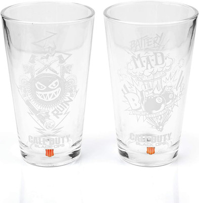 Call of Duty Black Ops 4 Specialists 17Oz Clear Drinking Glasses - Set of 2 Prem