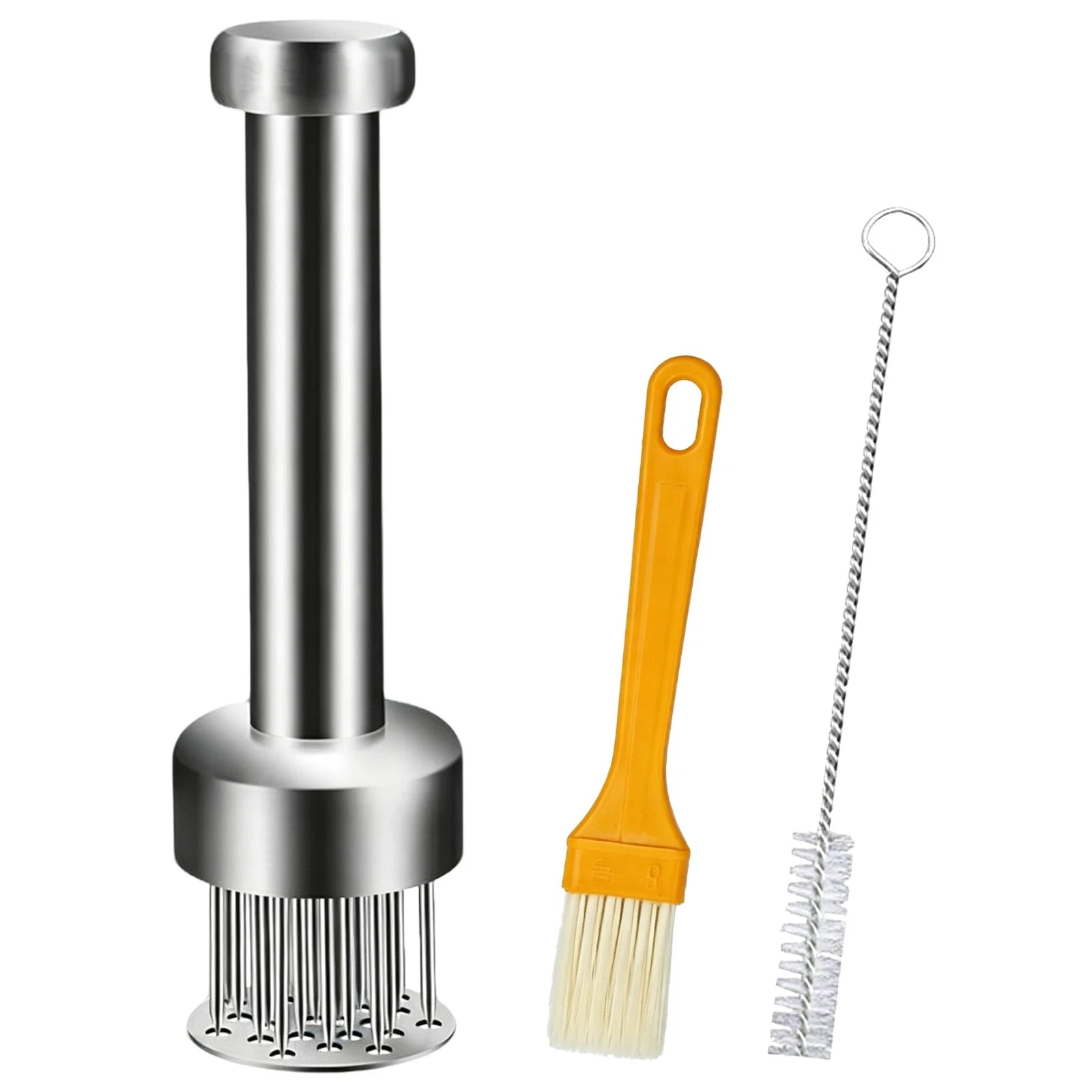 Premium Meat Tenderizer Tool with 21 Needles, 304 Stainless Steel Retractable...