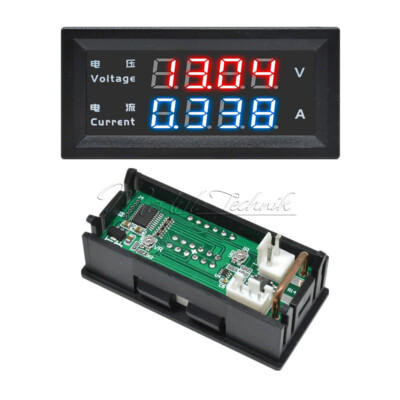 M4430 4-digit DC10A 100V Power Ammeter Voltmeter Voltage Current Amp Meter Gauge