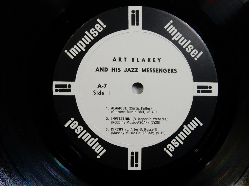 ART BLAKEY AND HIS JAZZ MESSENGERS LP IMPULSE A-7 MONO PROMO RVG 1961 Jazz - Image 4 of 4