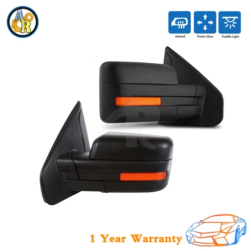 ★Pair Mirror Power Heated Turn Signal Driver Side For 2009-2011 Ford F150