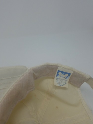 Mickey Mouse Rare Disney Character Fashions White Leather Strapback Hat - Picture 6 of 6