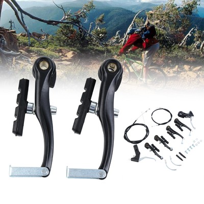 Bicycle Front// Rear Set Cycling Bike U Brake Caliper Lever Braking Cable Kit