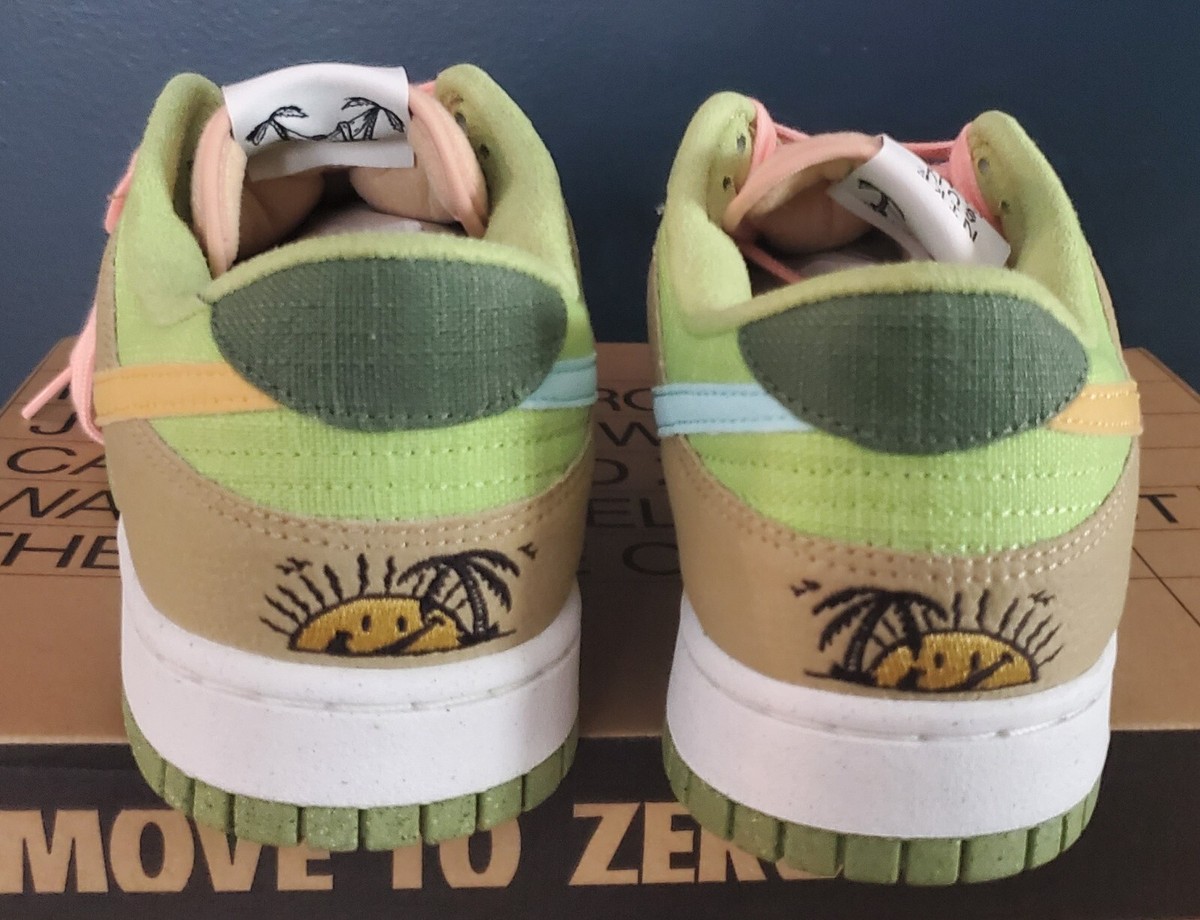 Size 10 - Nike Dunk Low Sun Club - Arctic Orange Sanded Gold