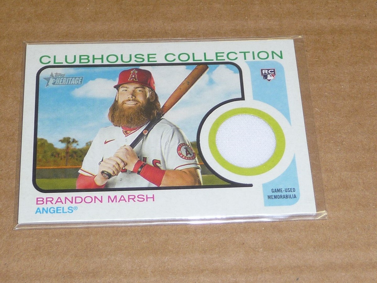 2022 Topps Heritage CLUBHOUSE COLLECTION BRANDON MARSH GAME JERSEY