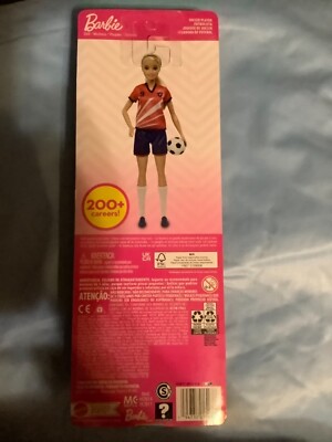 BNIB Barbie YOU CAN BE ANYTHING Careers SOCCER PLAYER BLONDE DOLL