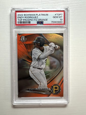 2022 Bowman Platinum Top Prospects RC ORANGE Endy Rodriguez Rookie /25 PSA 10 SP