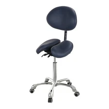 Master Massage Berkeley Split Seat Style Backrest Saddle Stool with Two Tilting