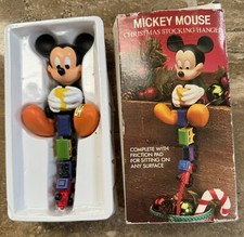 Vintage Disney Kurt S Adler Santa's World Mickey Mouse Christmas Stocking Hanger