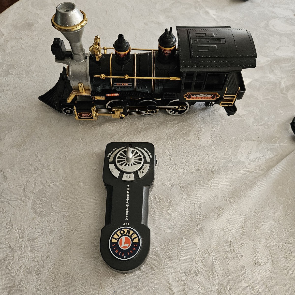Bright 1986 Red Wood Timber Wolf #2951 Steam Engine Untested | eBay