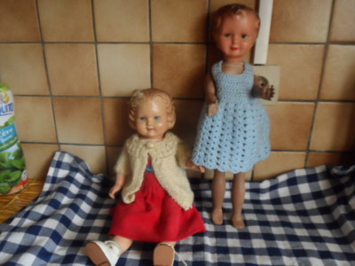 ancienne poupee bébé gégé cheveux moulés 1930