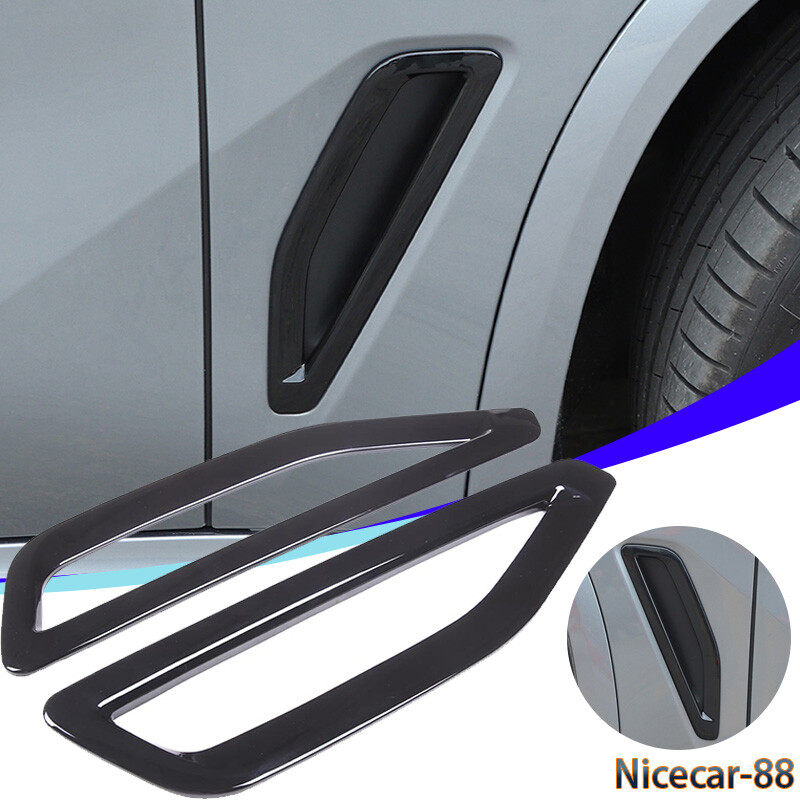 Fits For BMW X5 G05 2019-2022 ABS Black Side Fender Vent Trim Frame Accessories