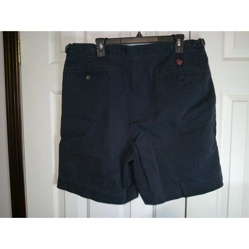 Pantalones Cortos de Golf Vintage Polo Golf Ralph Lauren Para Hombre Azul Marino Clásicos Plisados Foto 2 de 3