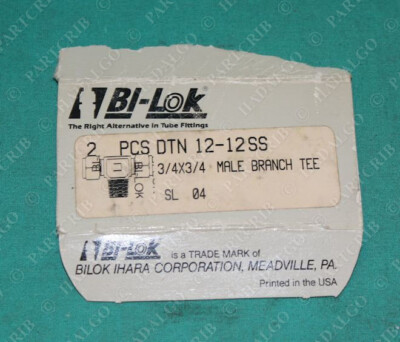 Ihara Bi Lok, 316L-3/4-G, Male Branch Tee 3/4x3/4 Compression Fitting Stainless 
