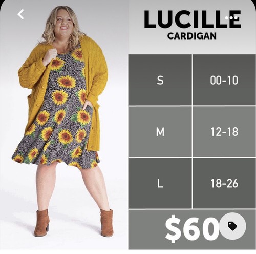 NWT LuLaRoe Lucille Cardigan Sweater 