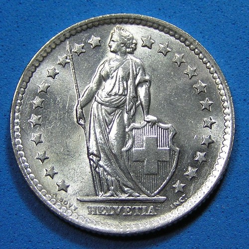 Switzerland 2 Francs Silver Coin 1963 Lustrous High Grade KM-21, Combined S/H - 第 2/2 張圖片