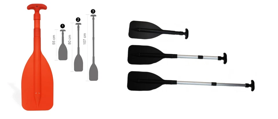 MGVERKAUF Hilfspaddel ausziehbar Teleskoppaddel Notpaddel Paddel Jollenpaddel Stechpaddel