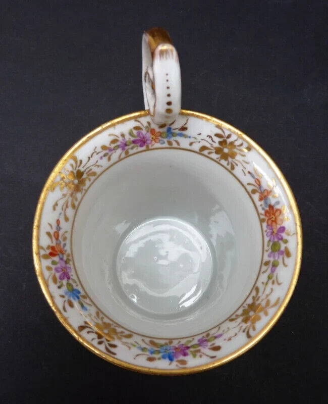 19th Antique Dresden Richard Klemm Porcelain Cup & Saucer 19th Antique Dresden Richard Klemm Porcelain Cup & Saucer