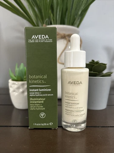 Aveda Botanical Kinetics Instant Luminizer Snow Lotus + Alpha Serum - 1oz - NIB