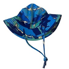 HANNA ANDERSSON Blue Camo Shark Kids Swimmy Swim Hat Size Small 1-3 Years