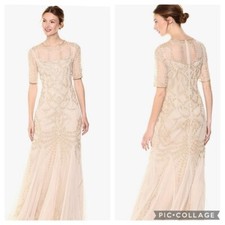 Adrianna Papell Long beaded gown