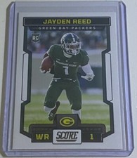 Jayden Reed 2023 Panini Score Rookie RC #363 Green Bay Packers