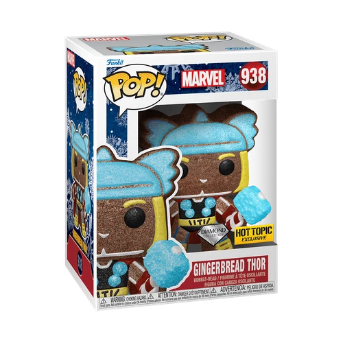 Funko POP! Marvel Gingerbread Thor Diamond Glitter #938 Vinyl Figure