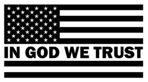 American Flag IN GOD WE TRUST Decal, sticker, Vinyl, Car, Windows