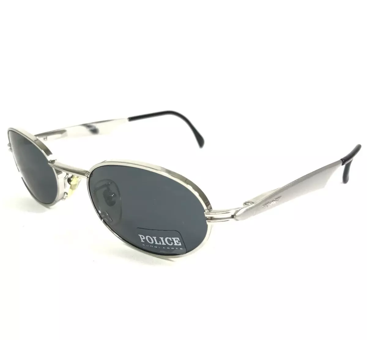 Police Sunglasses MOD.2373 COL.589 Silver Round Frames with Blue Lenses