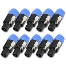 10PCS Speakon Connector 2 Pole Male Plug Compatible for Audio Loudspeaker Cable
