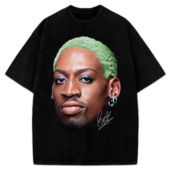 Dennis Rodman Green Hair Rodzilla flamboyant 90's Vintage Design T