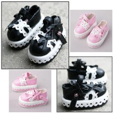 [wamami] Black/Pink Shoes For 1/6 SD DZ BJD Dollfie PU Leathe/Shoes ~ 4.5cm