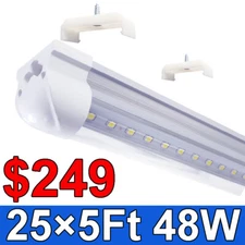 5’ V-Shaped Integrated T8 Fixture for Cooler Door Lighting LED Shop Light 5Ft