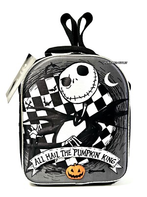 Disney Jack Skellington 3D Lunch Bag Tote Lunchbox Nightmare Before Christmas 