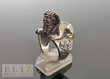 Sphinx PHARAOH Ring 925 STERLING SILVER Scarab Egyptian Sacred Symbol