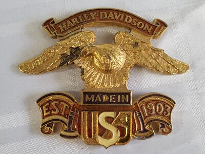 HARLEY DAVIDSON TANK BADGE METAL LOGO EAGLE MOTORBIKE MOTORCYCLE