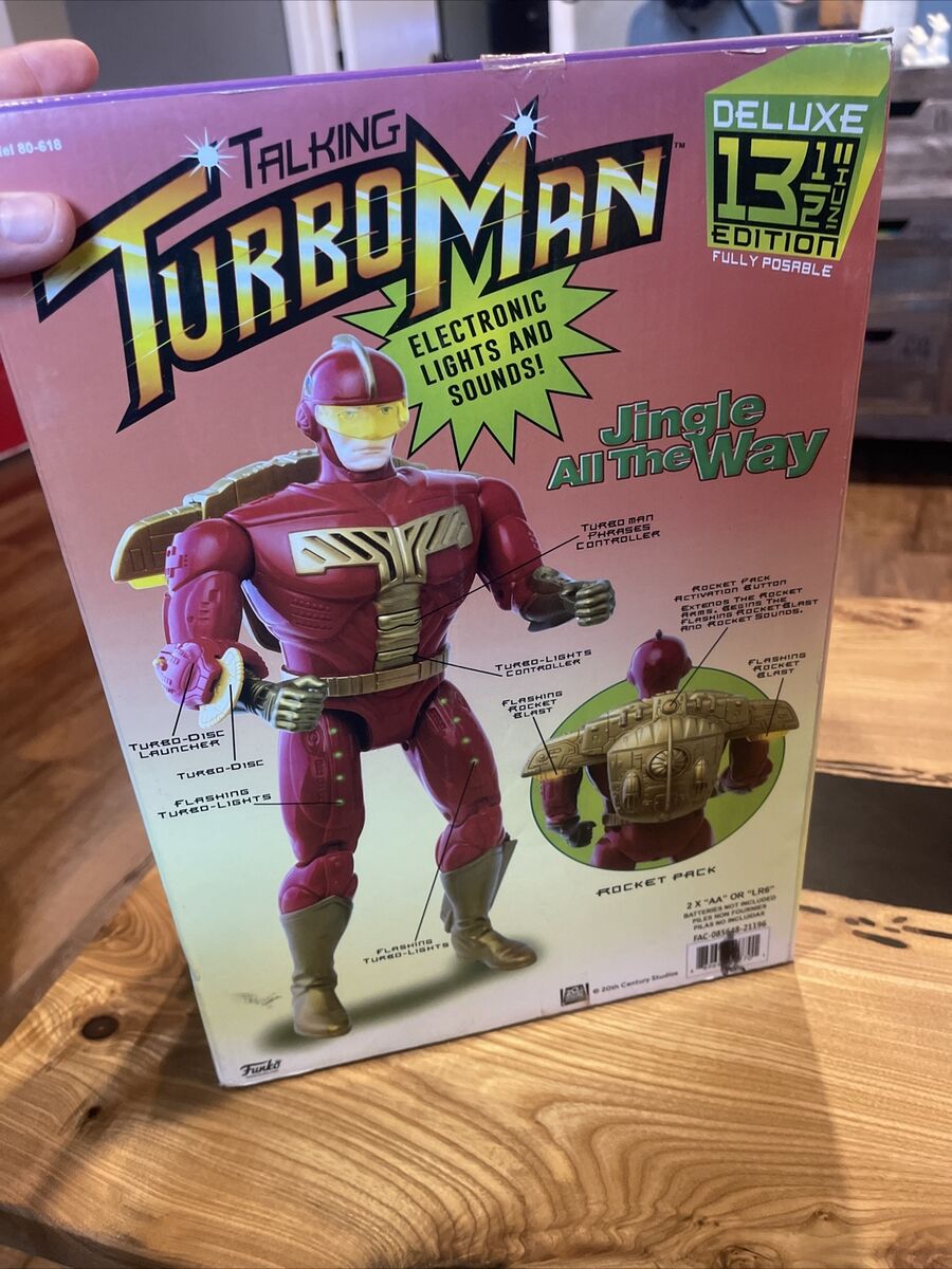 Talking Turbo Man Action Figure Walmart Exclusive Funko NIB Talking Turbo Man Action Figure Walmart Exclusive Funko NIB