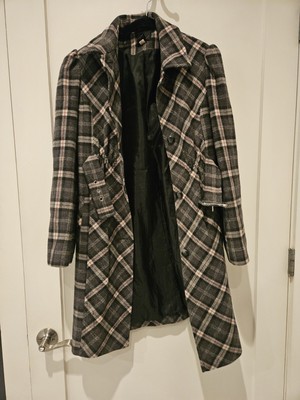 Size 2 Plaid Jacket With Built In Belt - Originally VS
