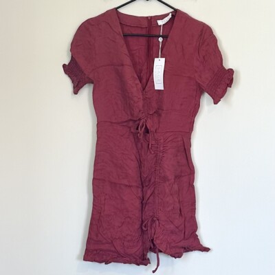 short burgundy bodycon dress Women's Renata Asymmetrical Mini Dress in Burgundy Mesh, XL main image 1