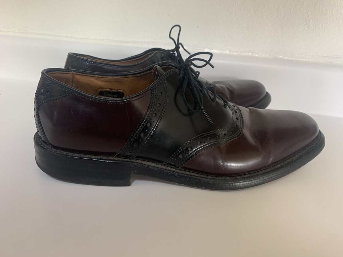 Allen Edmonds Shelton Men\'s Size 9 D 2-Tone Black and Burgundy Oxfords Shoes NEW Allen Edmonds Shelton Burgundy & Black | Mercari main image 3