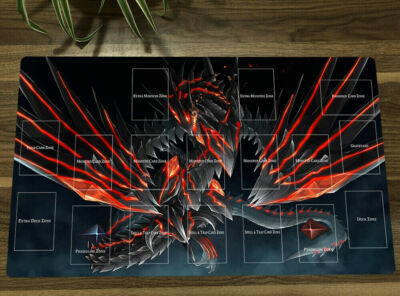 NEW YGO Playmat Red-Eyes Darkness Dragon CCG TCGTrading Card Game Mat +Bag