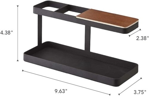 YAMAZAKI home 2300 Desk Bar-Wood & Steel Organizer, One Size, Black - Picture 6 of 6