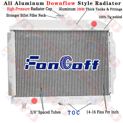 407 3 Row Aluminum Radiator For 1958-74 AMC Matador Javelin Ambassador AMX Wagon