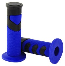 TWO-TONE MOTOCROSS GRIPS BLUE TO FIT HONDA CR80/CR85/CR125/CR250/CR500 MX BIKES