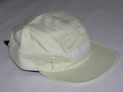 SUPREME New York Side Zip Camp Cap PALE LIME Adjustable NEW! F/W