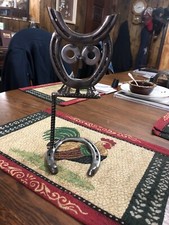 Handmade Horseshoe Owl